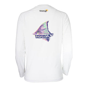 Hook & Tackle Women's White Redfish Tail L/S Performance Shirt