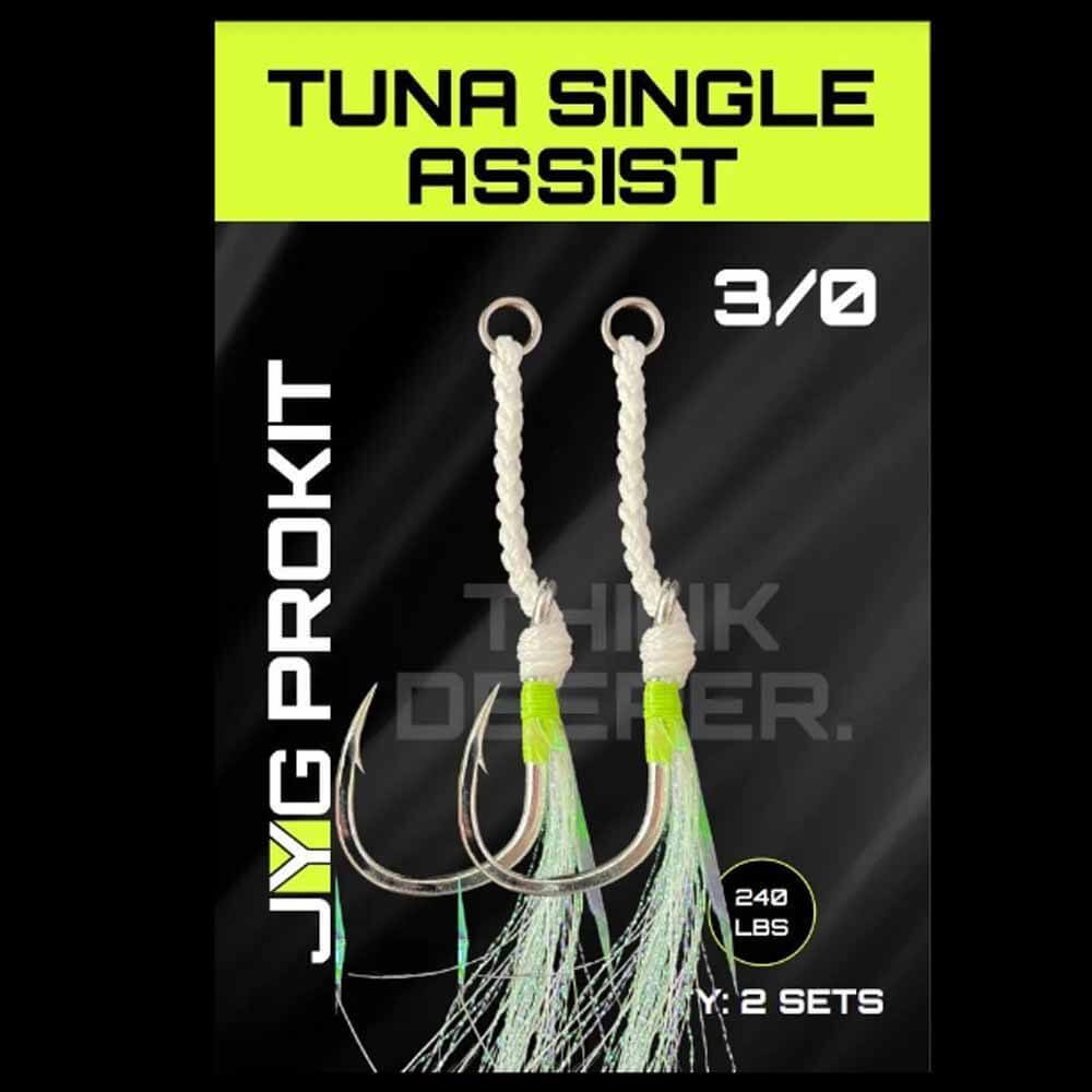 JYG Tuna Single Assist Hook With Feather Harry's – Capt