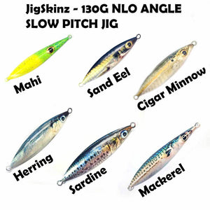 JigSkinz - 130g NLO Angle Slow Pitch Jigs