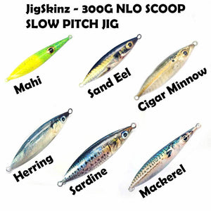 JigSkinz - 300g NLO Scoop Slow Pitch Jigs