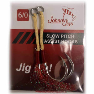 Johnny Jigs Feathered Single Assist Hooks