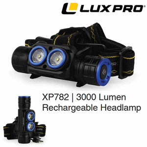 Lux Pro XP782 Rechargeable 3000 Lumen Headlamp