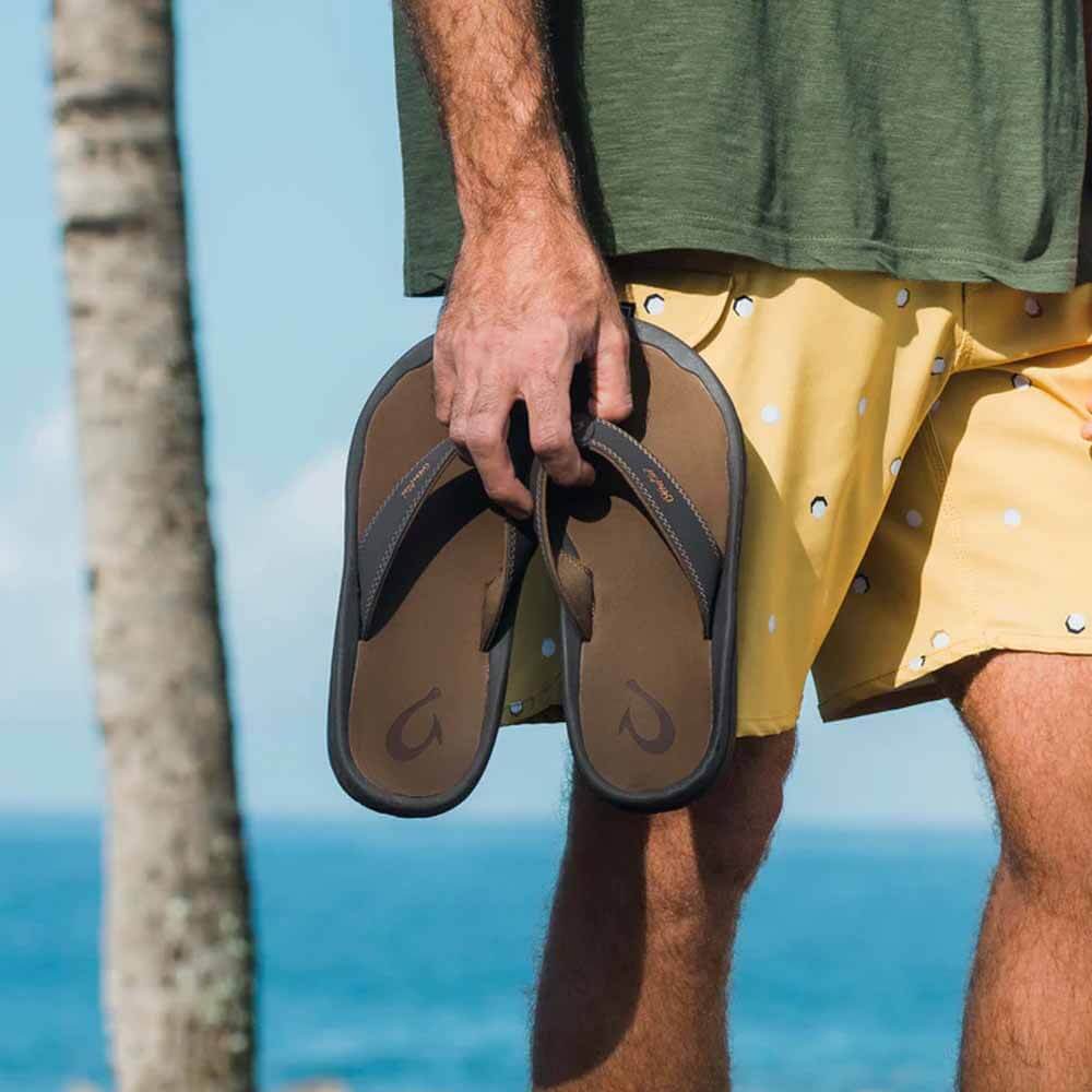 Olukai Ohana Tan/Dark Java Sandal – Capt. Harry display picture 2