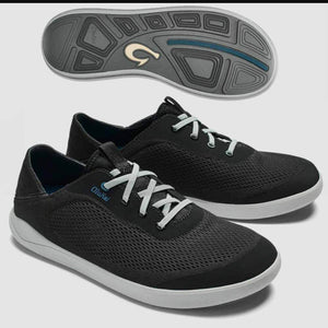 Olukai Black Moku Pae Mens No Tie Shoe