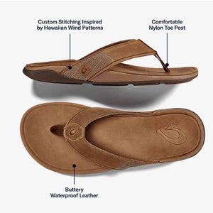 Olukai Tuahine Toffee Mens Sandal