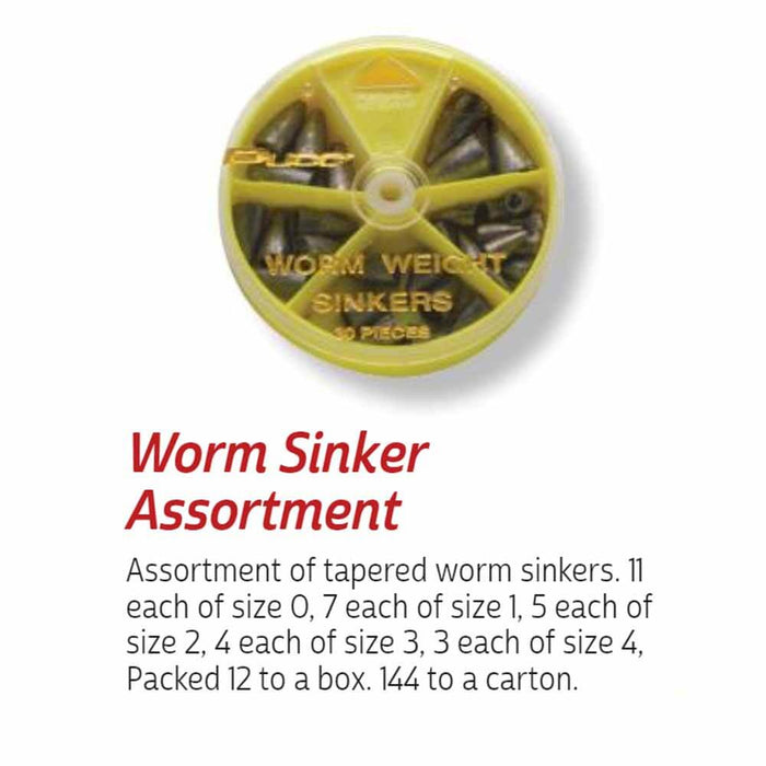 P-Line 30pc Worm Weight Assortment