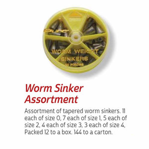 P-Line 30pc Worm Weight Assortment
