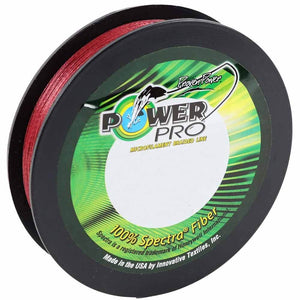 red braided fishing line PowerPro 3000YD Vermillion Red Braided Line