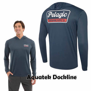 Pelagic Aquatek Dockline Hooded Fishing Shirt – Dark Navy