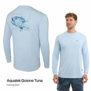 Pelagic Aquatek Goione Tuna Light Blue Shirt
