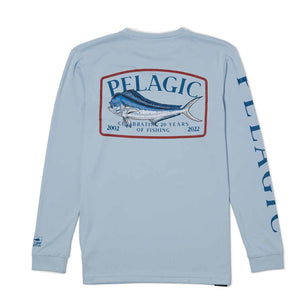 Pelagic Light Blue Aquatek Game Fish Dorado Performance Shirt