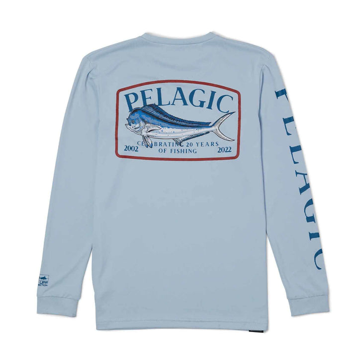 Pelagic Light Blue Aquatek Game Fish Dorado Performance Shirt