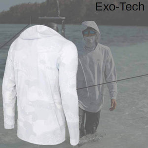Pelagic Exo Tech Brush Camo Light Gray Performance Shirt