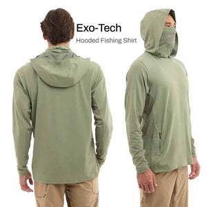 Pelagic Exo-Tech Hooded Fishing Shirt – Solid Mangrove