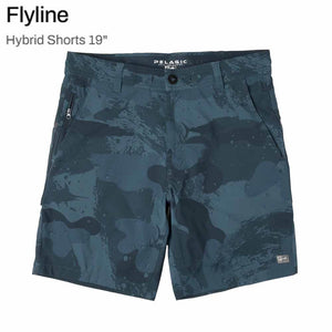 Pelagic Dark Navy Flyline 19" Brush Camo Short