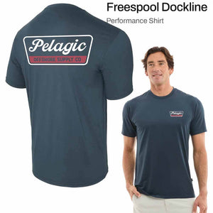 Pelagic Freespool Dockline Dark Navy Dockline S/S T-Shirt