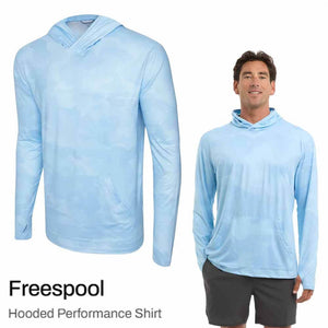 Pelagic Light Blue Brush Camo Freespool Ls Shirt