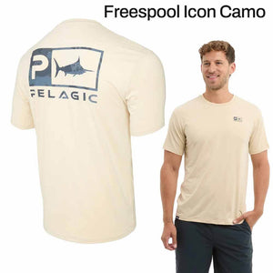Pelagic Sand Icon Camo Freespool S/S T-Shirt