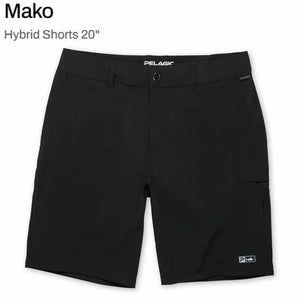 Pelagic Black Mako 20" Solid Shorts