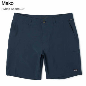 Pelagic Mako 18" Hybrid Dark Navy Shorts