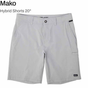 Pelagic Mako 20" Hybrid Light Grey Solid Short