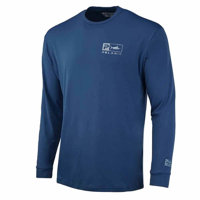 Pelagaic Smokey Blue Aquatek Icon L/S Performance Shirt