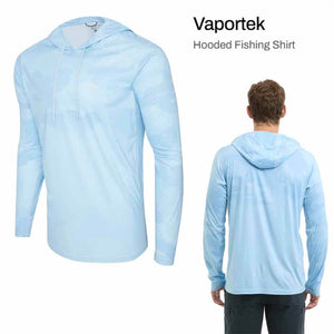 Pelagic Vaportek Hooded Brush Camo Light Blue Shirt