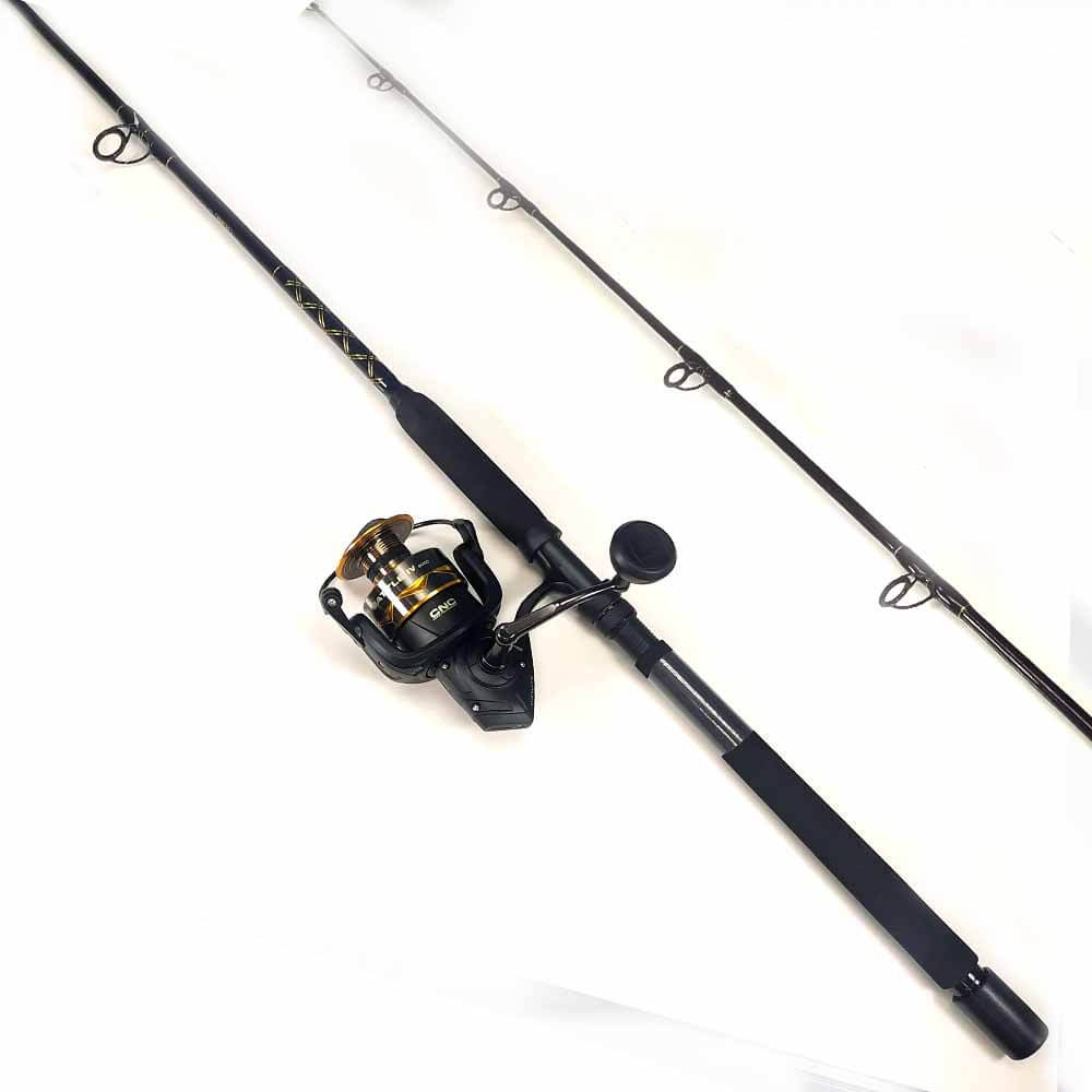 fishing rod combo Warfare Star Drag Conventional 20N / Medium / 5'6" Attached to the loop is a 5X looped tapered leader TELESCOPIC 6ft SPINNING ROD AND