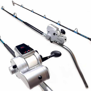 Penn Fathom 80 Electric Reel And Capt. Harry's CHDD 60-150 Rod Deep Drop Combo with Braid