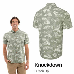 Pelagic Knockdown Tropic Slam Button-Up Shirt – Mangrove
