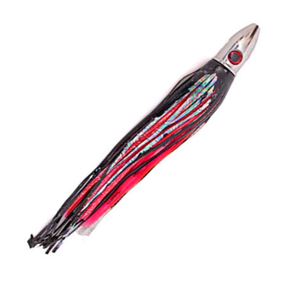 Red Eye Trolling Lures Large Stainless Bullet Head Black/Red | For Fishing