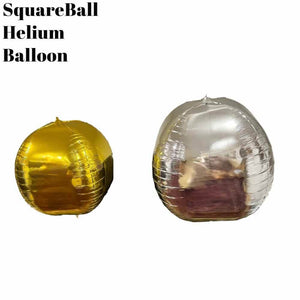R&R Tackle Small Gold Square Ball Hellium Balloon