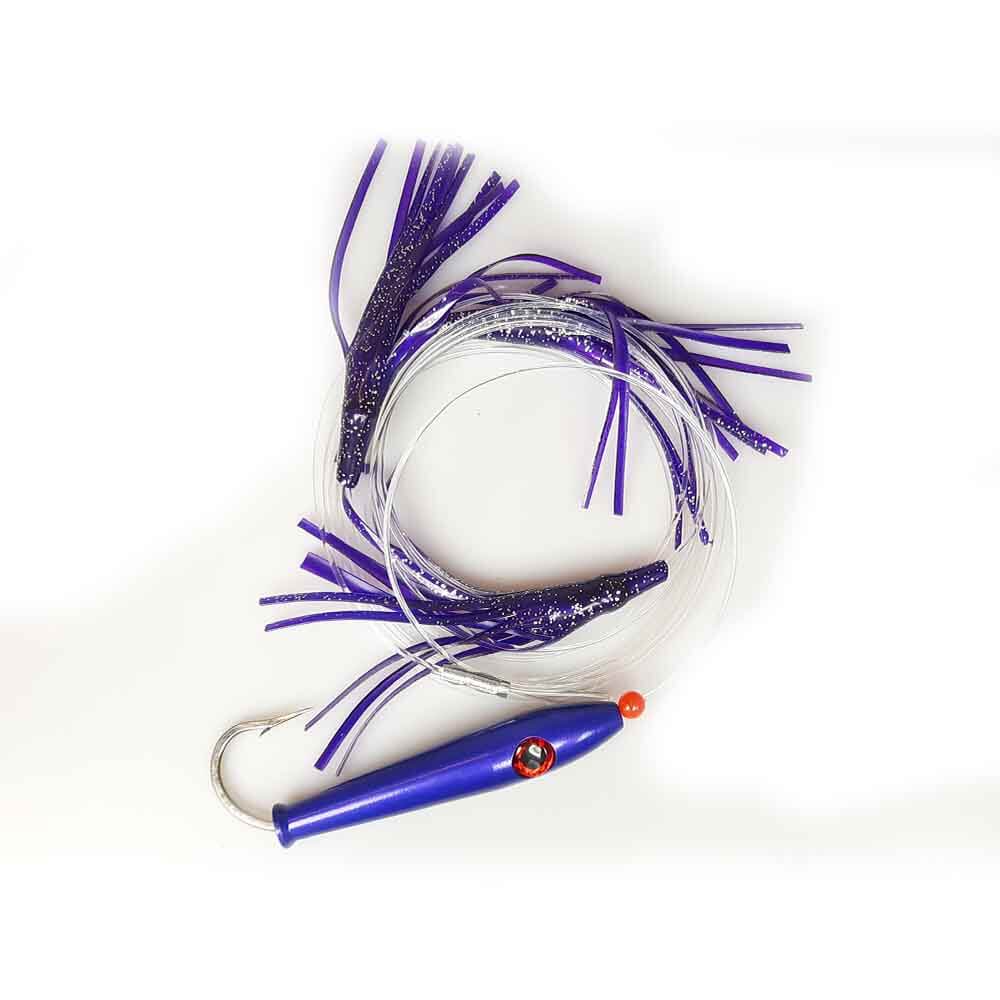 +fishing +lure +supply Red Eye Lures Aluminum Tuna Stick Daisy Chain 4" Green