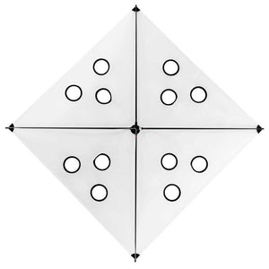 SFE Extra Heavy Wind Kite 12 Holes White