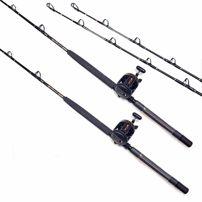 Set of 2 Shimano TLD 25 Reel and Star Rods Aerial Stand Up Rod Combo