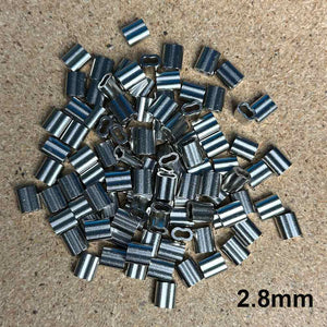 Zinc Plated Copper Double Sleeve 3/32 2.8mm 100pk