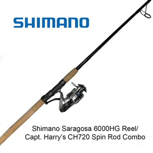 Shimano Saragosa 6000 And Capt. Harry's CHSC720 Spinning Combo