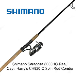 Shimano Saragosa 8000 And Capt. Harry's CHSC820 Spinning Combo