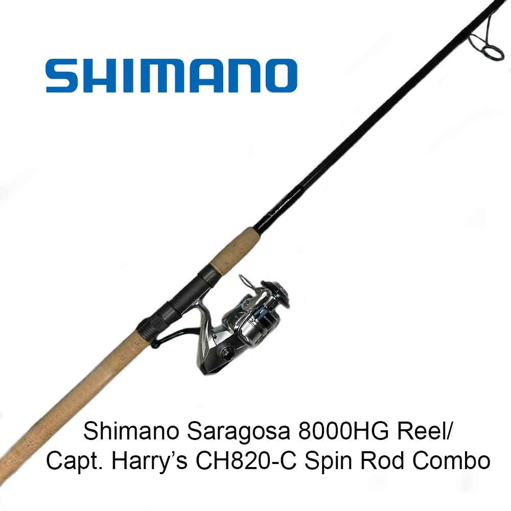 Shimano Saragosa 8000 And Capt. Harry's CHSC820 Spinning Combo
