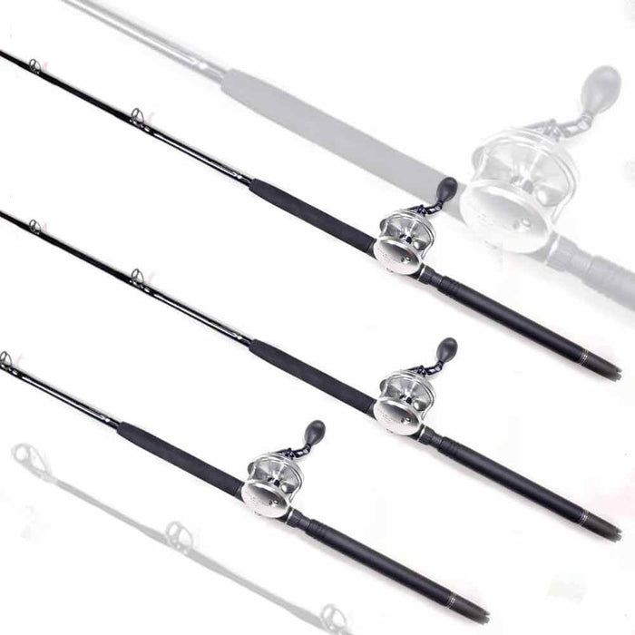 Set of 3 Shimano Talica BFC Reels And Capt. Harry's CHSAIL Rod Combo