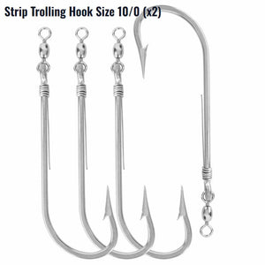Strip Trolling Hook With Swivel 2Pk