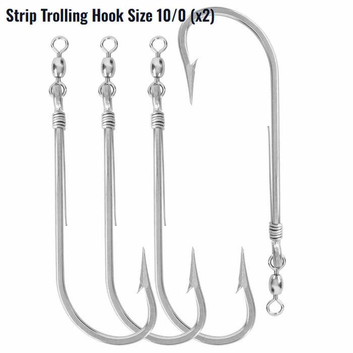 Strip Trolling Hook With Swivel 2Pk