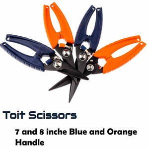 Toit Fishing Blue 8 Inch Scissors