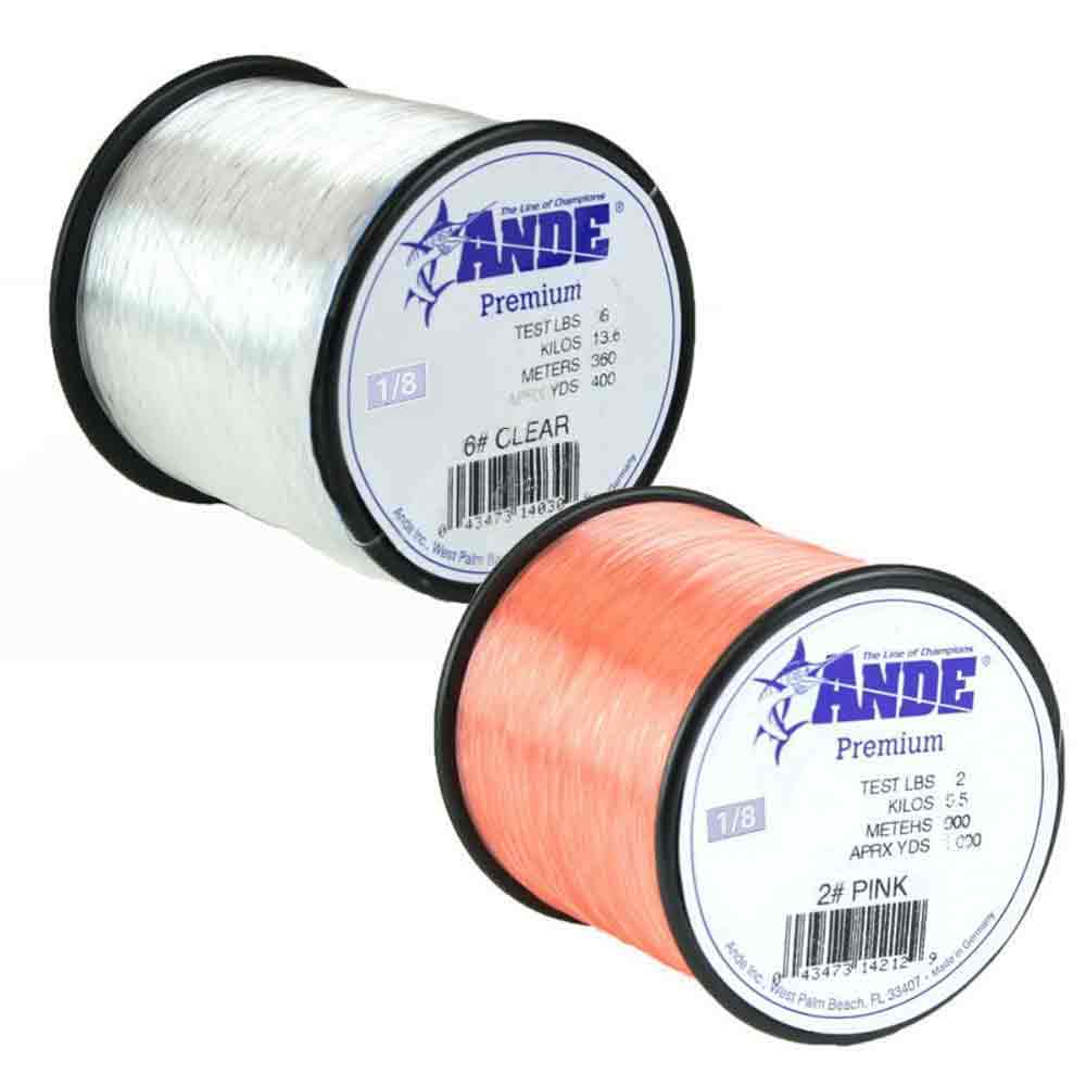 Ande Premium Monofilament Line - 1/8 lb. Spool - 2 lb. Test