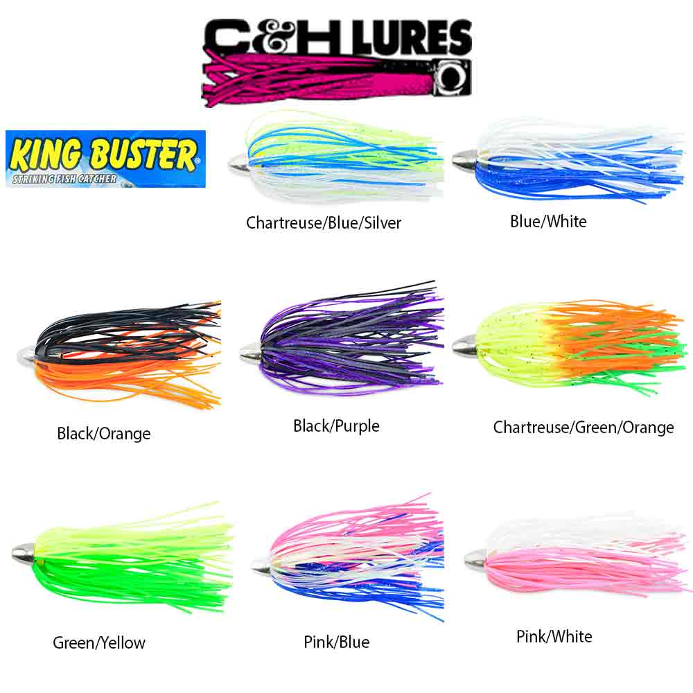 C&H King Buster Lures Blue/Chartreuse/Silver