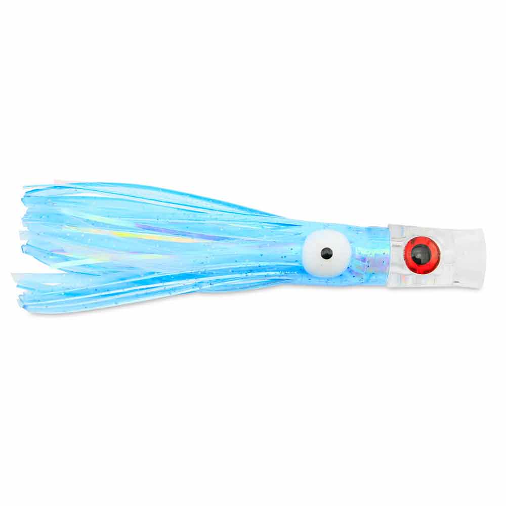 C&H Lures - Stubby Bubbler Lure - Lt. Blue/Pearl Mylar Skirt