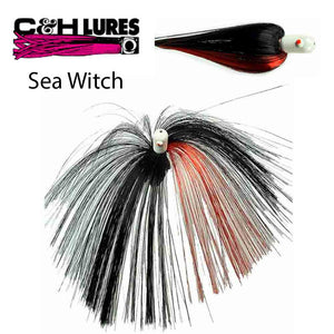 C&H Lures, Sea Witch Lure, Black/Purple Skirt, 1.5 oz