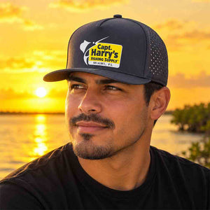 Capt. Harry's Black Performance 5 Panel Hat