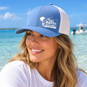 Capt. Harry's Blue/White Performance 6 Panel Hat