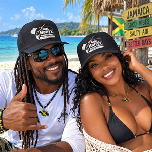 Capt. Harry's Black 7 Panel Hat